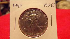lot 6924 image: 1942 WALKING LIBERTY HALF MS63