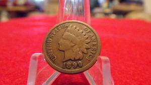 lot 6967 image: 4-INDIAN HEAD CENTS 1891, 1895,1899, 1890