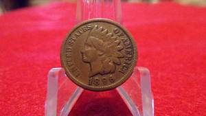 lot 6970 image: 4-INDIAN HEAD CENTS  2) 1895, 2) 1896