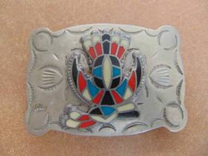 lot 1078 image: Nickel Silver  Belt Buckle
