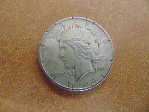 lot 1081 image: 1924 Peace Dollar - Damaged