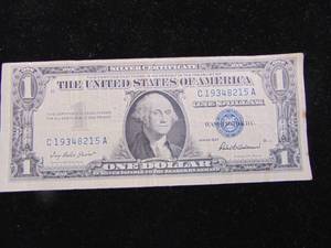 lot 1127 image: 1957 Series $1 Silver Certificate