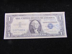 lot 1128 image: 1957 Series A $1 Silver Certificate