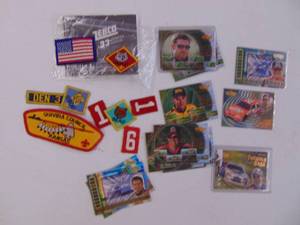 lot 1180 image: Miscellaneous Boy Scout patches and Nascar Trading cards