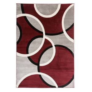lot 5020 image: Contemporary Abstract Circles Area Rug 33 x 5 Red