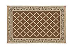 lot 5022 image: Reversible Mat Brown & Beige Patio Mat Item No119127 (9 x 12)