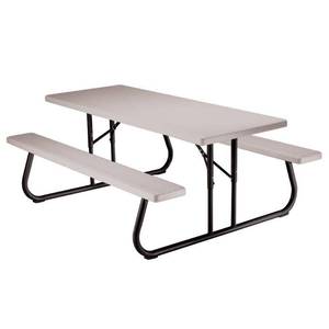 lot 5043 image: Lifetime 6 Foot Folding Picnic Table