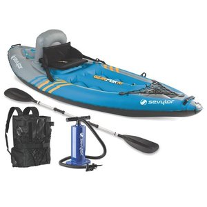 lot 5103 image: Sevylor QuikPak K1 Coverless Sit On Top Kayak - Blue