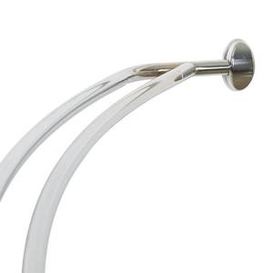 lot 5137 image: Zenna Home NeverRust Aluminum Double Curved Rustproof Shower Rod, 45 to 72 Inches, Chrome