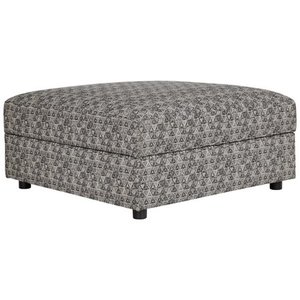 lot 5151 image: Signature Design by Ashley - Kellway Geometric Design Ottoman with Storage, BlackWhite
