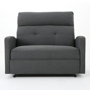 lot 5153 image: Christopher Knight Home Halima Fabric 2-Seater Recliner, Charcoal
