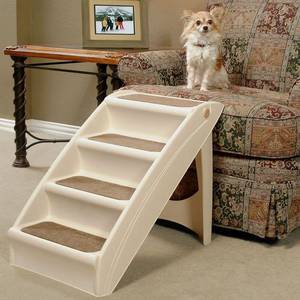 lot 5159 image: PetSafe Solvit PupSTEP Plus Pet Stairs, Foldable Steps for Dogs and Cats, Best for Small to Medium Pets