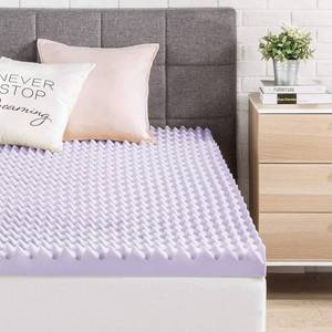 lot 5033 image: Best Price Mattress Full Mattress Topper - 3 Inch Egg Crate Memory Foam Bed Topper with Lavender