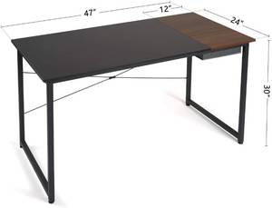 lot 5040 image: Cubiker Computer Desk 47 Home Office Writing Study Laptop Table