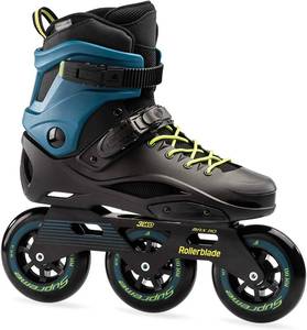 lot 5101 image: Rollerblade RB 110 3WD Unisex Adult Fitness Inline Skate, Black and Blue, High Performance Inline Skates