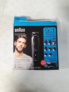 lot 5209 image: Braun All-in-one trimmer MGK5280, 9-in-1 Beard Trimmer, Hair Clipper, Ear and Nose Trimmer