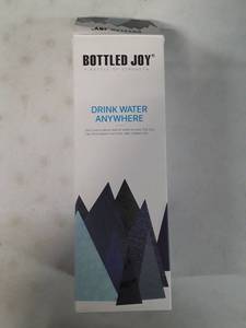 lot 5213 image: Water Bottle with Filter BOTTLED JOY 25oz BPA Free with Replaceable 2-Stage Water Filter Straw