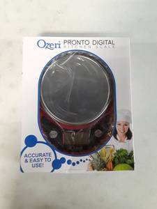 lot 5215 image: Ozeri ZK14-R Pronto Digital Multifunction Kitchen and Food Scale, Red