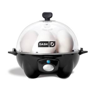 lot 5253 image: Dash black Rapid 6 Capacity Electric Cooker for Hard Boiled, Poached, Scrambled Eggs, or Omelets