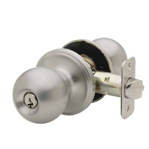 lot 5281 image: Copper Creek BK2040SS Ball Entry Door Knob, Satin Stainless