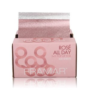 lot 5295 image: Framar Ros� All Day Pop Up Hair Foil, Aluminum Foil Sheets, Hair Foils For Highlighting - 500 Foil Sheets