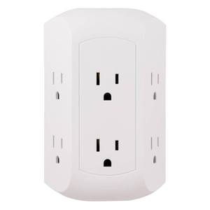 lot 5299 image: GE Pro 6 Outlet Surge Protector Adapter Spaced