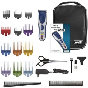 lot 5335 image: Wahl Color Pro Cordless Rechargeable Hair Clipper & Trimmer Easy Color-Coded Guide Combs - For Men, Women & Children� Model 9649