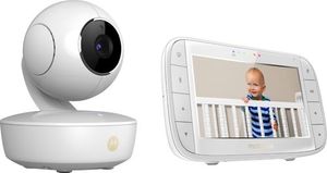 lot 5345 image: Motorola Video Baby Monitor 5�� Color Parent Unit, Remote PanTiltZoom, Portable Rechargeable Camera, Two-Way Audio, Night Vision, 5 Lullabies, MBP36XL