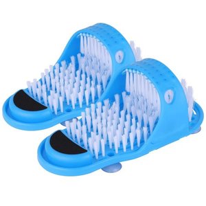 lot 5352 image: Magic Foot Scrubber Feet Cleaner Washer Brush for Shower Floor Spas Massage, Slipper for Exfoliating Cleaning Foot 1 Pair