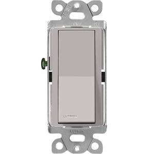 lot 5362 image: Lutron Claro OnOff Switch, 15-Amp, Single-Pole, CA-1PS-GR, Gray