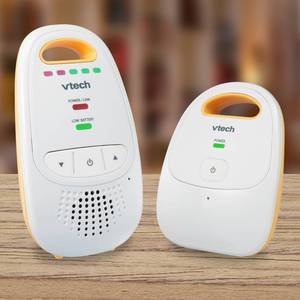 lot 5364 image: VTech DM111 Audio Baby Monitor with up to 1,000 ft of Range, 5-Level Sound Indicator, Digitized Transmission & Belt Clip