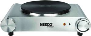 lot 5178 image: Nesco SB-01 Stainless Steel Electric Burner, 1500-watt, Silver