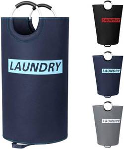 lot 5266 image: 115L Extra Large Laundry Basket Collapsible Fabric Laundry Hamper