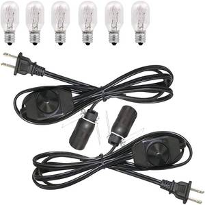 lot 5279 image: Eterbiz 2 Pack Himalayan Salt Lamp Cord with Dimmer Switch