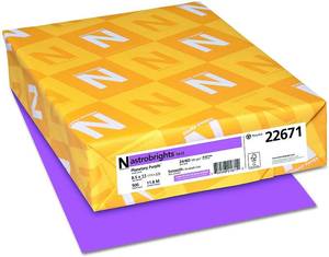 lot 5363 image: Neenah Astrobrights Premium Color Paper, 24 lb, 8.5 x 11 Inches, 500 Sheets, Planetary Purple (22671)