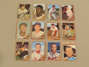 lot 7870 image: 1962 Topps Baseball Cards Lot of 12