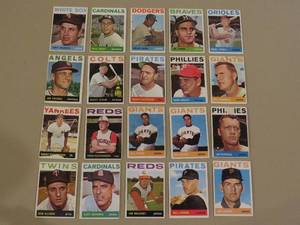 lot 7878 image: 1964 Topps Baseball Cards Lot of 20