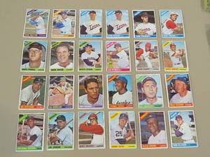 lot 7883 image: 1966 Topps Baseball Cards Lot of 24