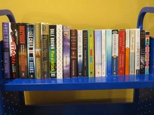 lot 7980 image: Large lot of paperback and hardcover novels