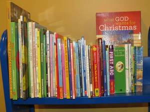 lot 7976 image: Large lot of childrens books and nativity set