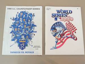 lot 7953 image: Lot of 2 Royals Programs - 1980 Series