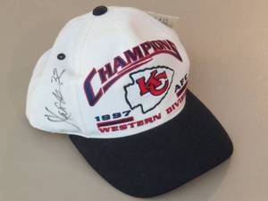 lot 7949 image: Signed Marcus Allen KC Chiefs Hat