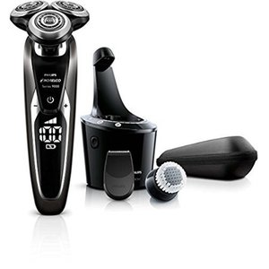 lot 1002 image: Philips Norelco S972189 Shaver 9700 with SmartClean, Rechargeable WetDry Electric Shaver with Cleansing Brush Attachment