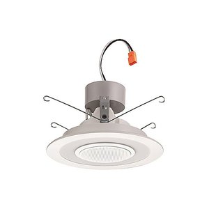 lot 1013 image: Lithonia Lighting 3000K 6SL RD 07LM 4000K 90CRI MW 6-Inch Dimmable LED Module with Integrated Wireless Speaker, 730 Lumens, 120 Volts, 13 Watts, Wet Listed, Matte White
