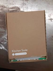 lot 1027 image: GreaterGoods Digital Food Kitchen Scale, Multifunction Scale Measures in Grams and Ounces (Ash Grey)