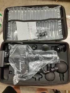 lot 1037 image: Muscle Massage Gun, Muscle Percussion Massager for Deep Muscle Massage, 6-Speed Deep Tissue Massage Gun with Quiet Brushless Motor (Black, 2020 Version)