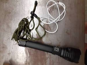 lot 1055 image: LED XHP90 Flashlight Super Bright 8000 Lumen 3 Modes Tactical Flashlight Rechargeable Zoomable Waterproof Troch Light for Camping Hiking Hunting Walking