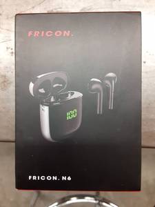 lot 1111 image: Wireless Earbuds, Fricon N6 Bluetooth Earbuds Touch Control Bluetooth Headphones True Wireless Earbuds Bluetooth Earphones with Charging Case in-Ear Headphones Built in Mic Headset (Black&Silver)