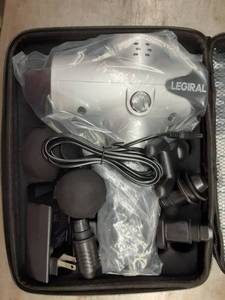 lot 1125 image: Massage Gun, Portable Body Muscle Massager 20 Speeds Handheld Percussion Massager Gun, Professional Deep Tissue Massager Legiral Le3 Electric Massage Gun for Athletes with 6 Massage Heads