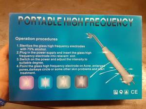 lot 1130 image: High Frequency Machine, APREUTY Portable Handheld High Frequency Facial Wand Acne for Skin Tightening Wrinkles Remover Beauty Eyes Body Care Facial Machine